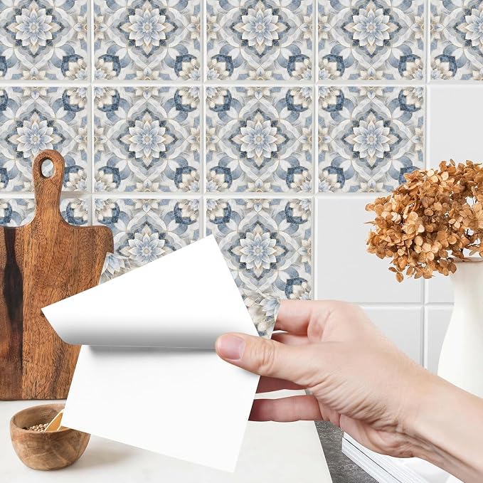 Wall Tiles Peel and Stick Waterproof - 24 Pcs (6x6 Inch) Wall Stickers Backsplash Decals for Kitchen, Bathroom, Removable Self-Adhesive Vinyl Art (Multi-color14-24, 6x6 Inch) - Image 2