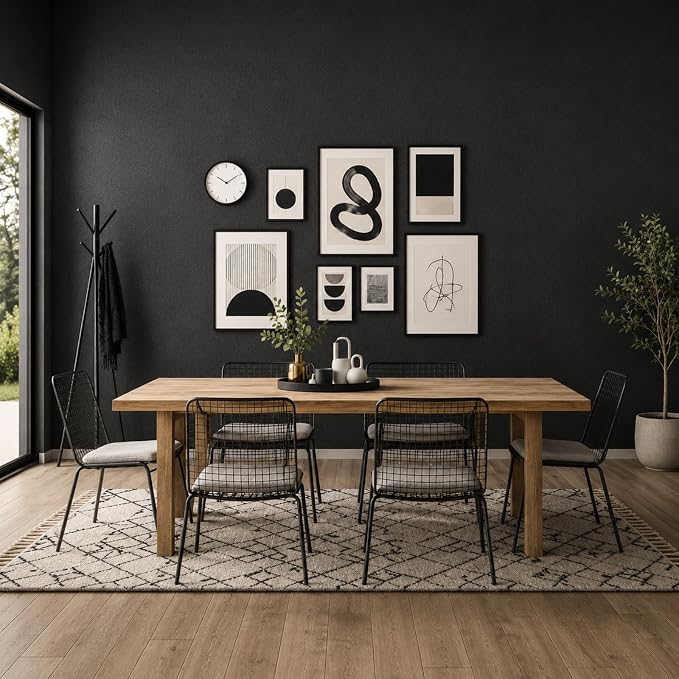 17.7"x 118" Peel and Stick Wallpaper Matte Black Contact Paper Self-Adhesive Removable Thick Waterproof Wallpaper Vinyl for Cabinets Countertops Furniture Kitchen Bathroom & Walls - Image 4