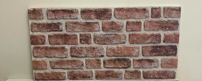 Dundee Deco 3D Wall Panels Faux Brick - Cladding, Mahogany Stone Look Wall Paneling, Styrofoam Facing for Living Room, Kitchen, Bathroom, Balcony, Bedroom, Sample, Size 10 x 10 in. - Image 7
