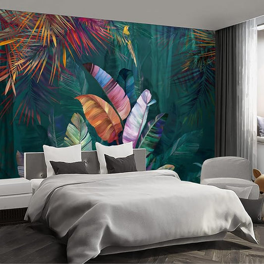Tropical Plant Banana Leaf Large wall murals Peel and Stick self Adhesive Wallpaper for Bedroom Living Room - 108"x157" by Fightal
