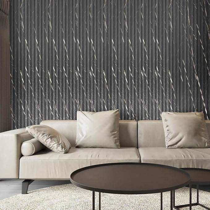 Art3d 96 x 6 in WPC Slat Wall Paneling for Interior Decor, 8-Pack, Granite | Fluted Design, Durable, Moisture Resistant, Cleanable, Easy to Install, Eco-Friendly, for Living Room, Bedroom or Office - Image 5