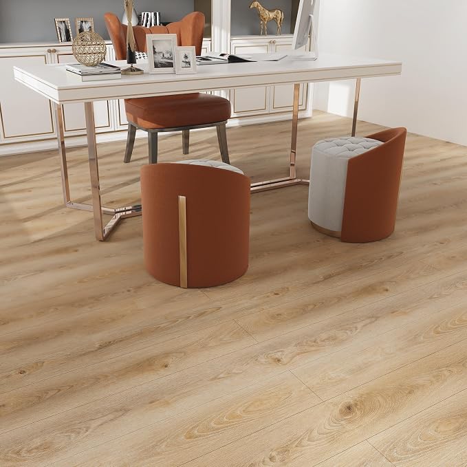 Lareko Peel and Stick Floor Tile, Waterproof Vinyl Plank Flooring | 36-Pack 54 Sq.Ft, Self-Adhesive Laminate Vinyl Tiles,Realistic Wood Grain for DIY Bathroom, Laundry Room & Rental Upgrades - Image 7