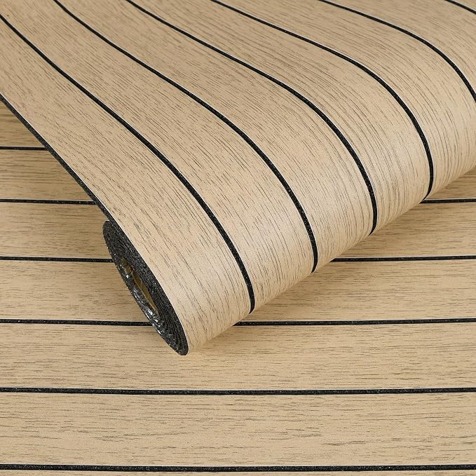 VEELIKE 30''x118'' Large Roll Wood Slat Wall Panel Peel and Stick Light Oak Slat Wallpaper for Bedroom Living Room Self Adhesive Foam Slat Wood Panels for Interior Wall Decor Ceiling TV Background by VEELIKE