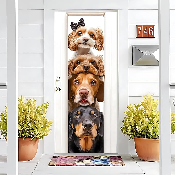 3D Door Stickers, Peel and Stick Wallpaper ，Self-Adhesive Mural PVC Waterproof Wall Poster for Home Decor 30.3" W x 78.7" H - Image 4
