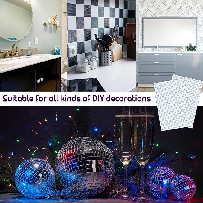 28800 Pieces Silver Disco Mirror Tile Self-Adhesive Mirrors Mosaic Tile - Image 4