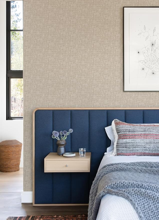 NuWallpaper by WallPops Tan Poplin Peel and Stick Wallpaper, NUS5002 - Image 2