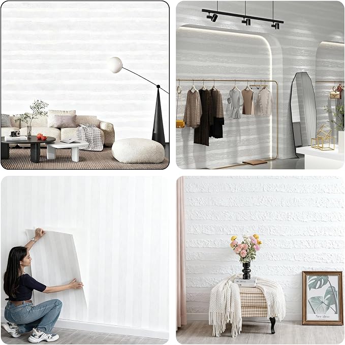 3D Wall Panels Peel and Stick – 23.82"x110" PVC Faux Texture, Self Adhesive Waterproof Wall Covering, DIY Accent Wall, Sofa Background Backsplash & Modern Home Decor, Covers 18 sq.ft - Image 4