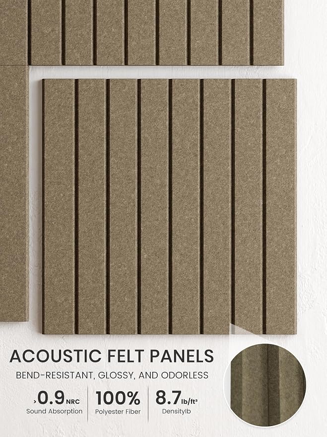 Bumusty 48"x 36" Large Felt Bulletin Board Tiles, Earth Brown | 12-Pack Cork Board Alternative, Wall Decor, 30 Pushpins, 60 Adhesive Tabs, Vision Board, Office, Classroom, Home, Dorm - Image 3