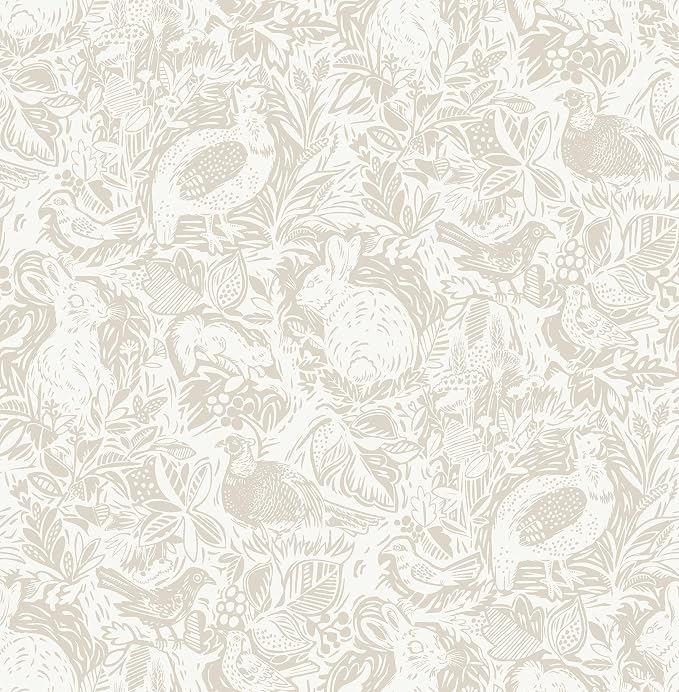 NuWallpaper by WallPops Cream Terrene Peel & Stick Wallpaper, NUS4304 by NuWallpaper