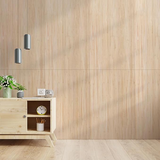 Art3d 48 x 96 in Natural Bamboo Wall Panel, 1-Pack, Light-Carbonized | Renewable Raw Board, Waterproof, No Emission, Wear-Resistant, Freely Cuttable, Stylish Wall Decor for Bedroom and Office - Image 4