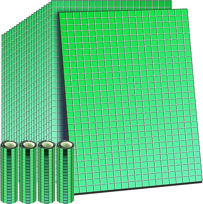 28800 Pieces Green Disco Mirror Tile Self-Adhesive Mirrors Mosaic Tile by Romooa