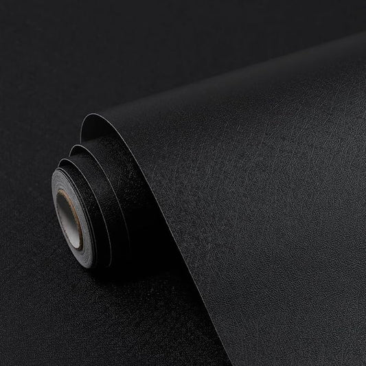 Black Contact Paper Solid Black Peel and Stick Wallpaper Matte Self Adhesive Waterproof Vinyl Roll for Bathroom Kitchen Cabinets Shelf Liners Drawers A Set of 17.3"x1200" by Qianglive