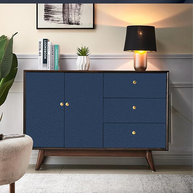 Yancorp 24"x120" Matte Gray Blue Peel and Stick Wallpaper Removable Contact Paper for Cabinets and Drawers Stick on Wall for Bedroom Kitchen Self-Adhesive Wall Paper - Image 4