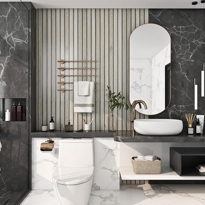 Livelynine Wood Slat Wallpaper Peel and Stick Accent Wall 15.8x78.8 Wooden Slats Wallpaper Self Adhesive Slat Wall Paneling Stick on Wallpaper Removable Wood Look Contact Paper Waterproof Vinyl Panels - Image 5