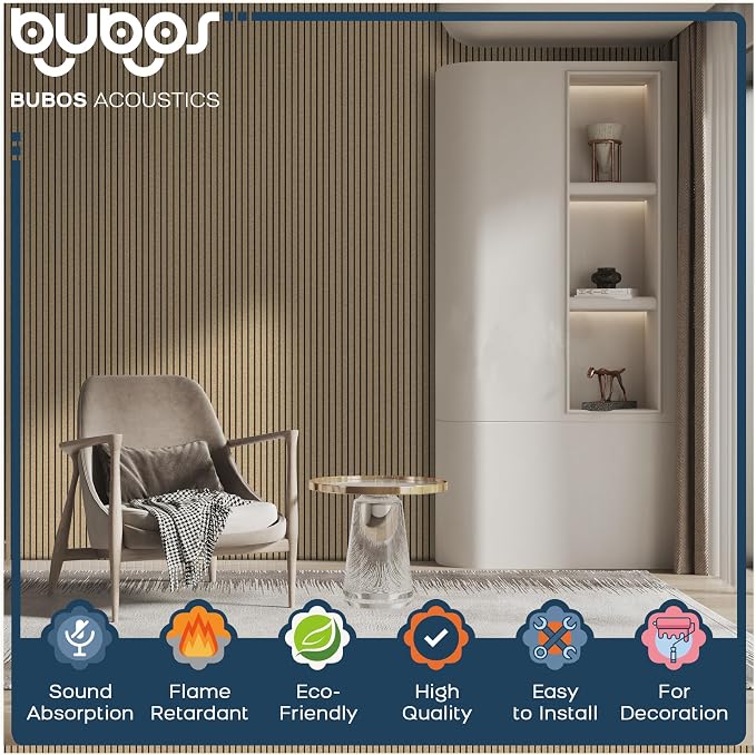 BUBOS 4-Pack Acoustic Panels 47.2"x23.6", Peel & Stick Sound Wall Panels | Self-Adhesive, Marble Pattern Decor Sound Wall Panels, Large Coverage for Studio Office Home - Image 3