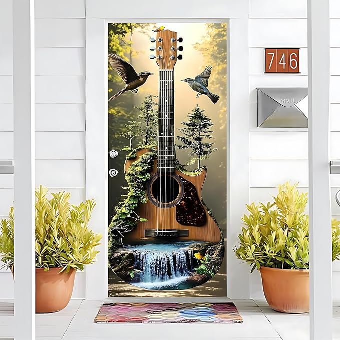 3D Door Stickers, Peel and Stick Wallpaper ，Self-Adhesive Mural PVC Waterproof Wall Poster for Home Decor30.3 W x 78.7" H - Image 4