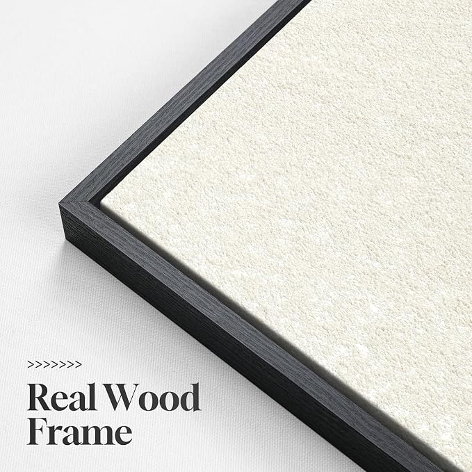 3D Large Framed Black and White Abstract Wall Art for Living Room, 3 Piece | Wood Frames, Sandstone Textured Paintings, Modern Artwork for Walls, 24x36 In Geometric Pictures Wall Decor Bedroom Office - Image 5