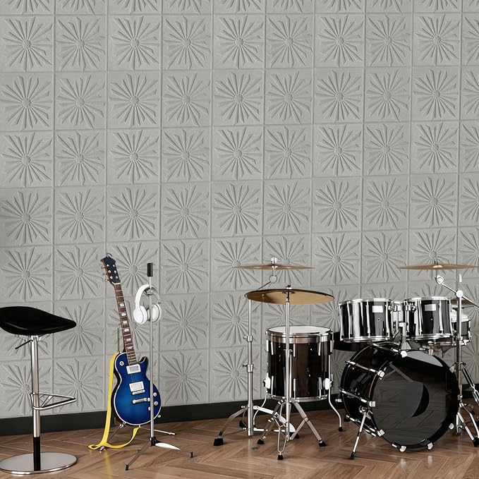 3D Wall Panels Peel and Stick Wall Panels for Interior Wall Decor | Modern Velvet Soundproof Self-Adhesive Art Acoustic Wall Panels for Living Room, Bedroom, TV Background 17.7"x17.7" 12-Piece - Image 6