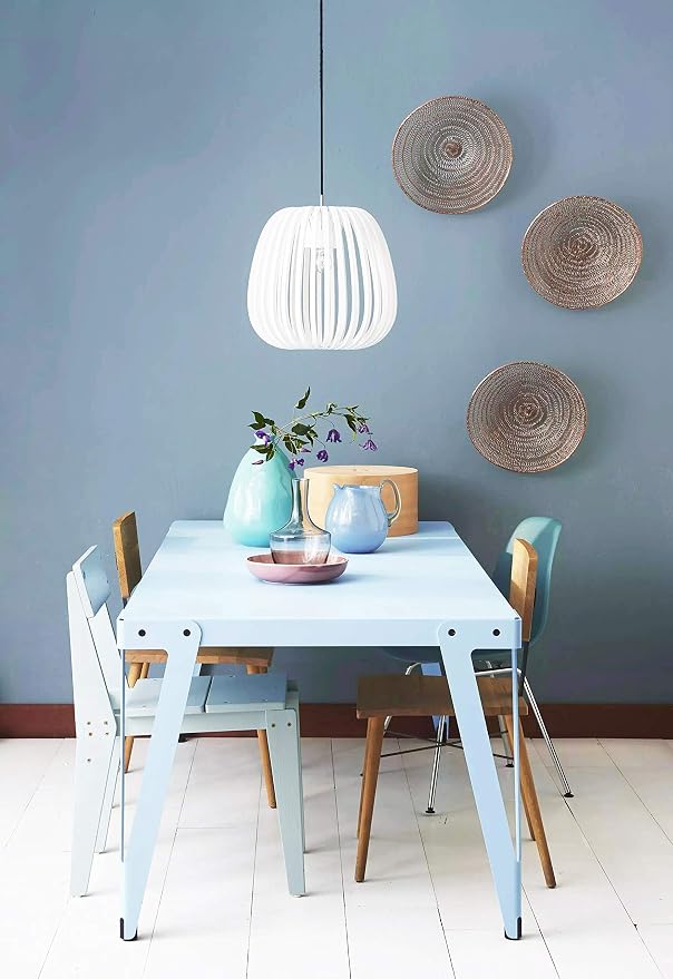 Safiyya Blue Peel and Stick Wallpaper 984.2"x17.7" Grey Blue Contact Paper Decorative Removable Wallpaper for Bedroom - Image 4