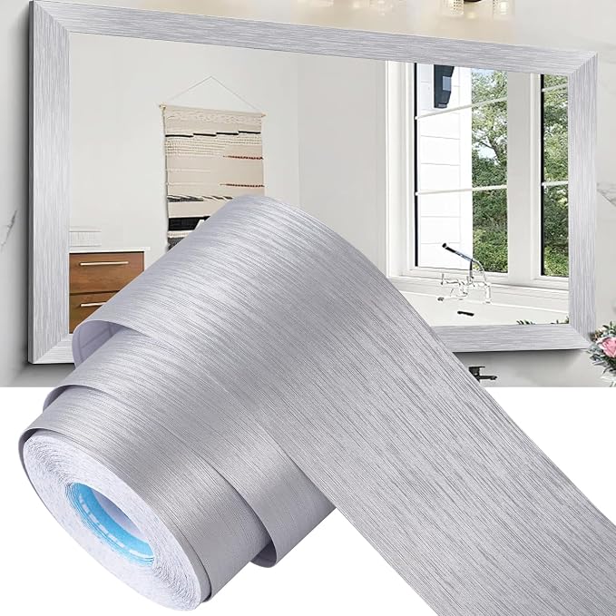 Alened 15M Mirror Frame Border Peel and Stick Mirror Tape Wallpaper Border by Alened