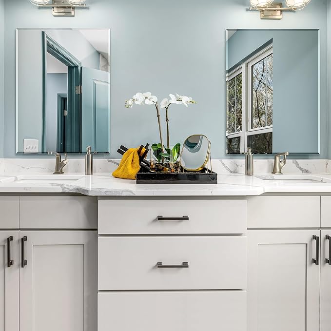 Frameless Mirror for Wall, 32" x 24" Bathroom Mirror for Over Sink - Image 4
