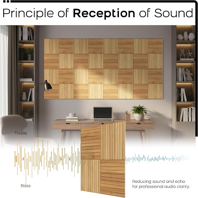 BUBOS 6 Pack Art Acoustic Wall Panels,70.8”x47.2”Self Adhesive for Home Decor | Peel and Stick, for Home Office, Studio & Wall Decor Sound Treatment, Wall Panels for Noise Reduction & Stylish Room - Image 5