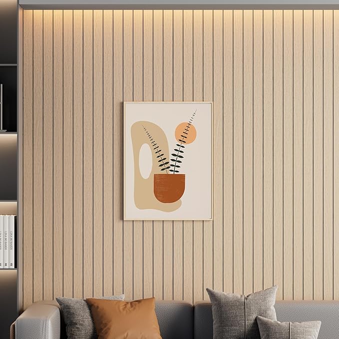 Arthome Peel and Stick Slat Wall Panels 15.7"x360",Self-Adhesive PVC Wood Grain Wallpaper Panel,3D Thick Faux Soundproof Backsplash Accent Wall Tile for Walls & Furniture (Oak- Coverage 39.2 Sq.ft) - Image 3