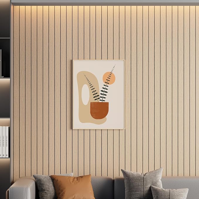 Arthome Peel and Stick Slat Wall Panels 15.7 "x240,Self-Adhesive PVC Wood Grain Wallpaper Panel,3D Thick Faux Soundproof Backsplash Accent Wall Tile for Walls & Furniture (Oak- Coverage 26 Sq.ft) - Image 3