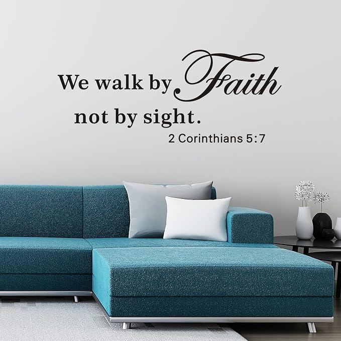 VODOE Scripture Wall Stickers for Church: Apply in Under 30 Min | Solve Apply Anxiety Issue - Quotes Wall Decals for Living Room Bedroom - Ideal for Instant Home Walls Makeover X-Large by VODOE