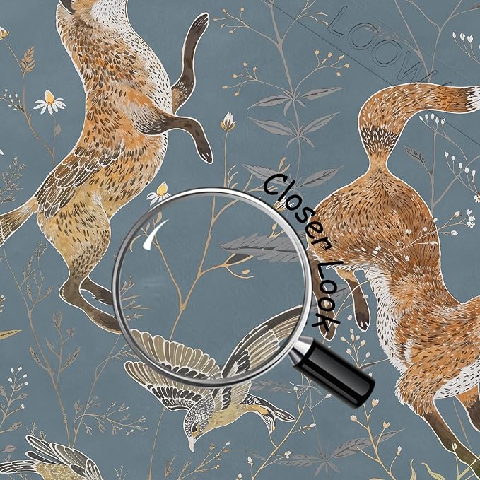 Animal Wallpaper Peel and Stick Woodland Wildlife Safari Wall Mural | 137"x96", Self Adhesive Canvas, for Bedroom Living Room Bathroom, Seamless, No overlapping - Image 5