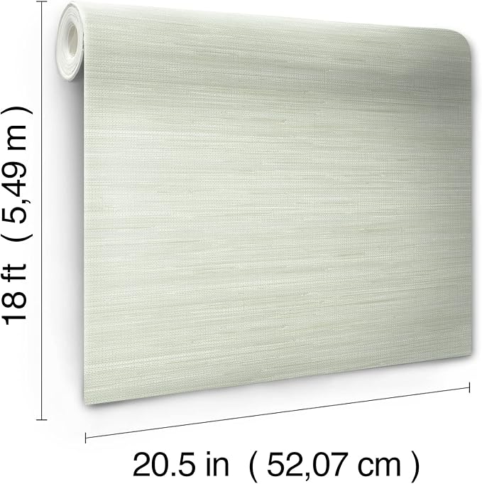NuWallpaper x Society Social Green Classic Faux Grasscloth Peel & Stick Wallpaper, SSS6007 - Image 8