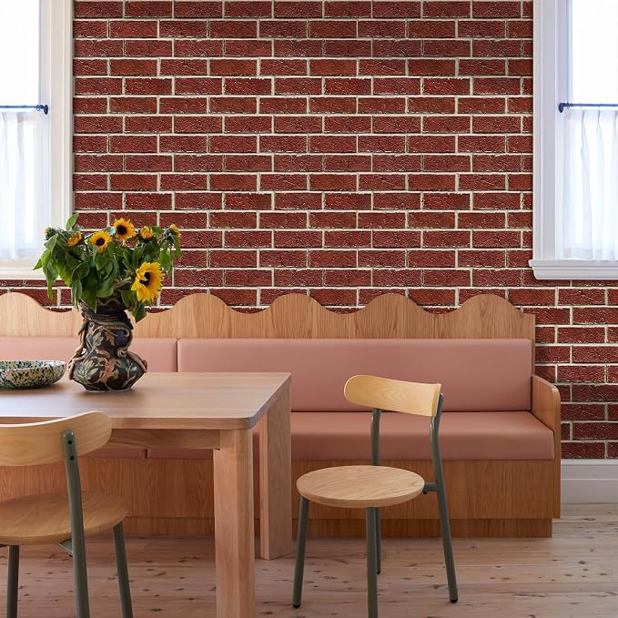 COMSTICKC 3D Peel and Stick Faux Brick Wall Panels for Quick DIY Wall Decor | 10 Pcs 11.8" x 11.8", Not Real Brick, Small Size, Ultra-Light Thin PVC 3D Fake Brick Sticker Wallpaper for DIY Interior Decor - Image 6