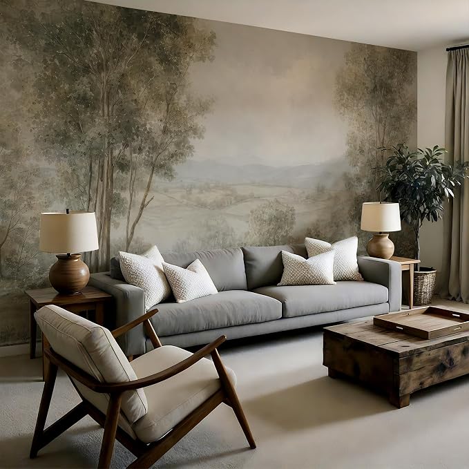 Forest Wall Murals Peel and Stick Self Adhesive Canvas Wallpaper | Large Removable Woodland Mural for Living Room Bedroom Office Home Decor and Accent Walls in Multiple Standard Sizes - Image 3