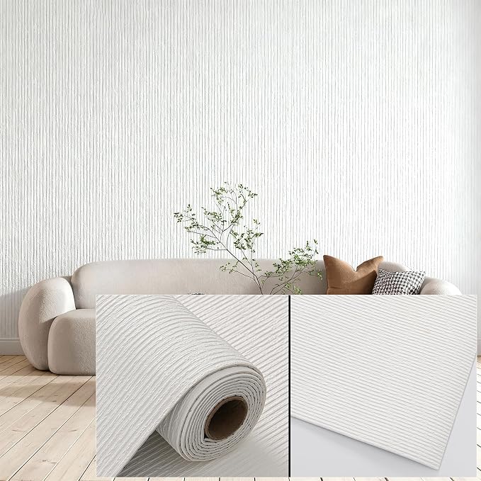 3D Wall Panels Peel and Stick – 23.82"x110" PVC Faux Texture, Self Adhesive Waterproof Wall Covering, DIY Accent Wall, Sofa Background Backsplash & Modern Home Decor, Covers 18 sq.ft by NAMAII