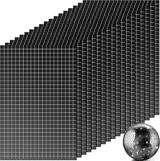 10800 Pieces Black Disco Mirror Tile Self-Adhesive Mirrors Mosaic Tile by Romooa