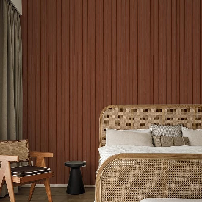 3D Wood Slat Wall Panels Peel and Stick Faux Wood Grain Thick Wallpaper 15.7"x236" Acoustic PET & IXPE Foam Paneling Self-Adhesive Decor for RV Living Room Bedroom Ceiling DIY Accent Wall Covering - Image 7