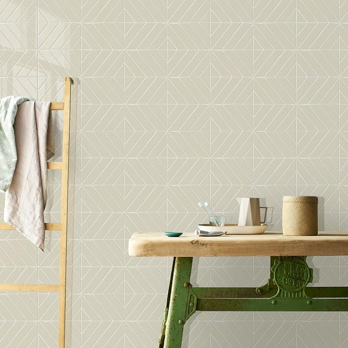 STICKGOO Herringbone Peel and Stick Backsplash, Light Gray Beige, 10 Sheets | 12.6 x 9.7 in, Thicker Rectangular Vinyl Stick-On Wall Tiles, Easy Alignment, Waterproof, Easy to Clean, Kitchen/Bathroom - Image 7