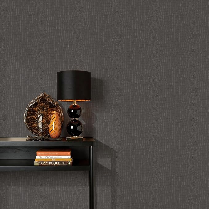 Zeeko Light Coffee Crocodile Peel and Stick Wallpaper 17.3" x 984" | Textured Embossed Contact Paper Removable Waterproof Self Adheisve Wall Paper for Cabinet Bedroom Bathroom - Image 4