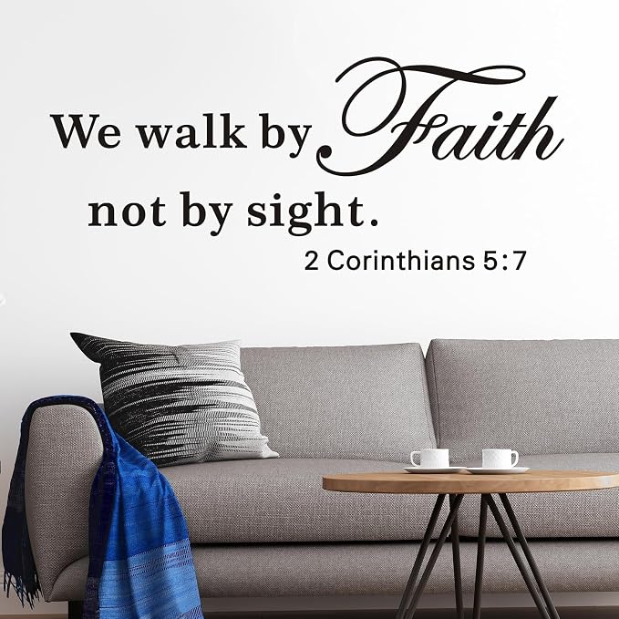VODOE Scripture Wall Stickers for Church: Apply in Under 30 Min | Solve Apply Anxiety Issue - Quotes Wall Decals for Living Room Bedroom - Ideal for Instant Home Walls Makeover Large - Image 5