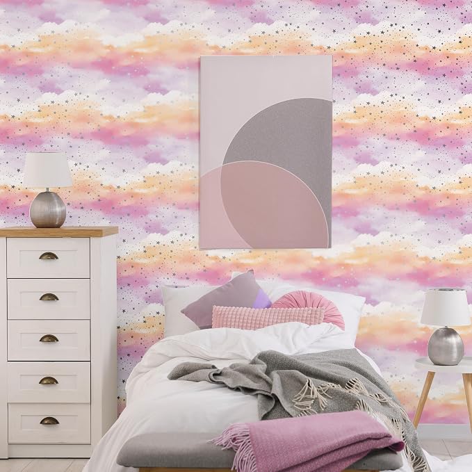 Main Street Peel and Stick Wallpaper Sheets, Cloud, 12-Pack | 11 x 16 in sheet size; Covers up to 14.67 sq ft; Eco-friendly paper material; No paste or additional adhesive required - Image 7