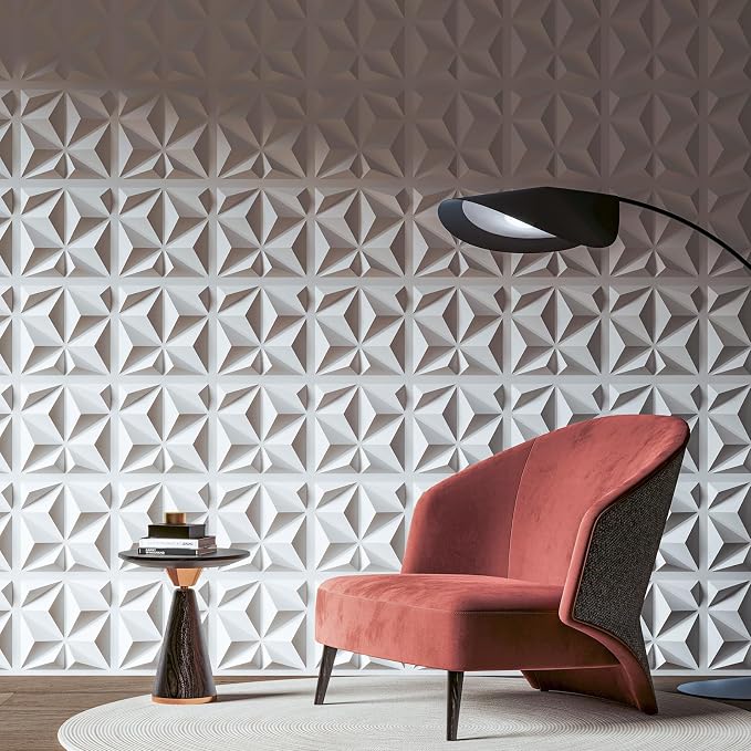 Art3d 20 Pack Decorative 3D Wall Panels, 19 Sq.Feet PVC Interior Wall Décor, 11.8"x11.8", White - Image 5