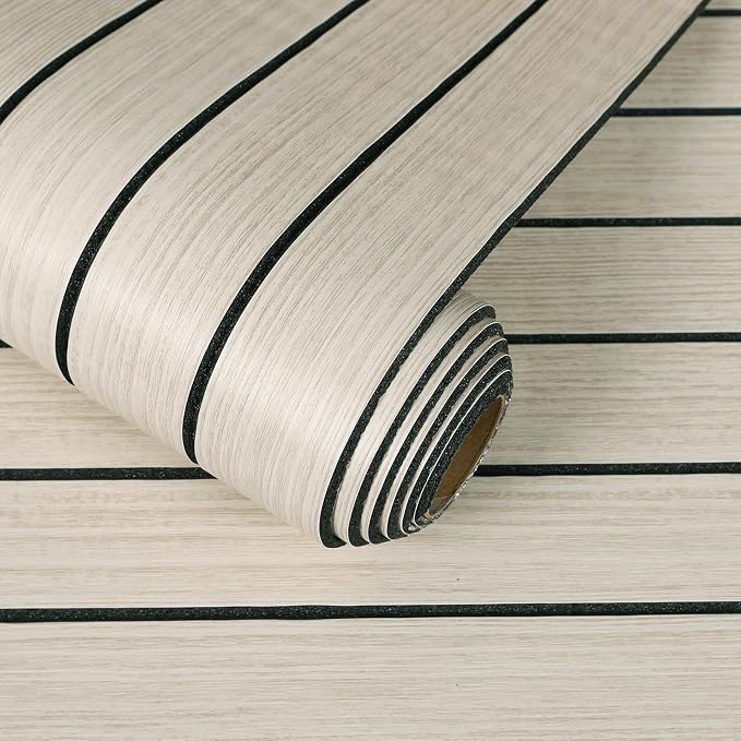 CHIHUT 24"x197" Extra Wide Ash Oak Wood Panels for Wall Peel and Stick Flexible Noise Cancelling Slat Wall Paneling for Interior Walls Décor Thickened Thick Foam Wallpaper for Living Room RV by CHIHUT