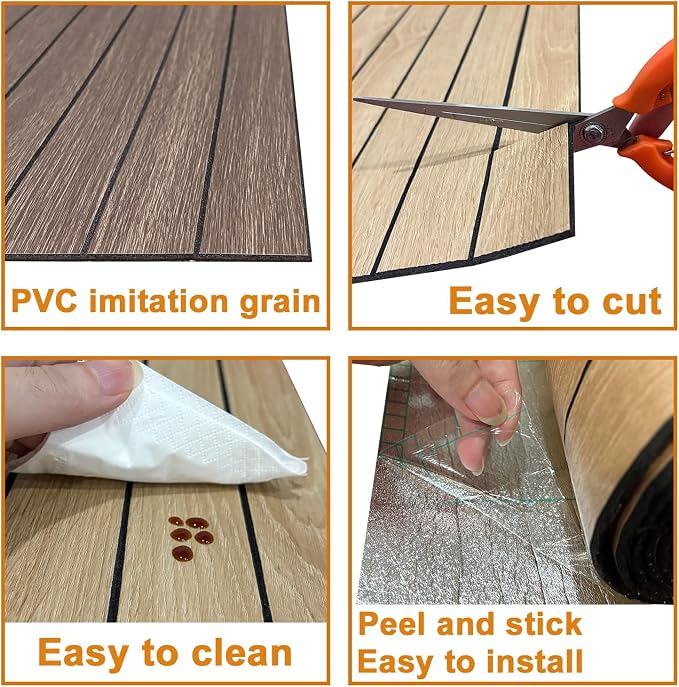 Yutianli PVC Slat Wall Panel Peel and Stick 236"x 15.7" Faux Wood Slat Panel Artificial Smoked Wood Grain Self-Adhesive Soundproof 3D Wall Panel for Walls and Ceilings - Image 6