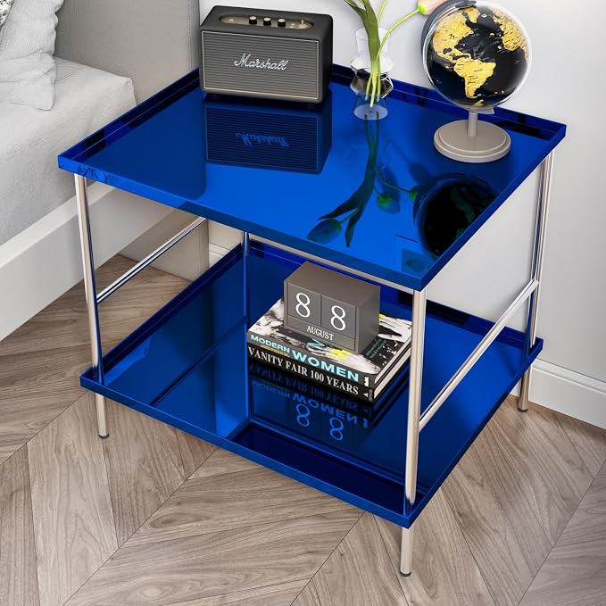 Blue Mirror Sticker for Walls Metallic Wallpaper Peel and Stick Flexible Wall Sticker Mirror Contact Paper Vinyl Wall Paper for Cabinets Drawers Countertops Table Appliance Refrigerators 15.75"x78" - Image 2