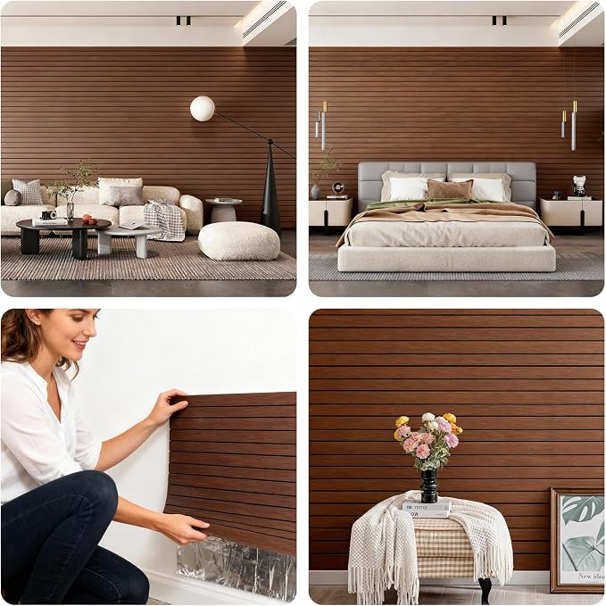 3D Wall Panels Peel and Stick – 15.74"x118" PVC Faux Wood Grain Texture, Self Adhesive Waterproof Wall Covering, DIY Accent Wall, Sofa Background Backsplash & Modern Home Decor, Covers 12.9 sq.ft - Image 4
