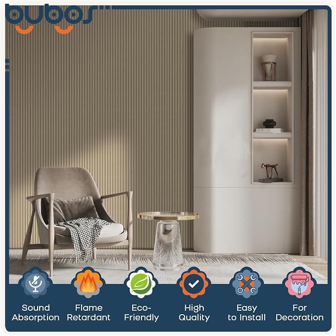 BUBOS 4-Pack Acoustic Panels 47.2"x23.6", Peel & Stick Sound Wall Panels | Self-Adhesive, Marble Pattern Decor Sound Wall Panels, Large Coverage for Studio Office Home - Image 3