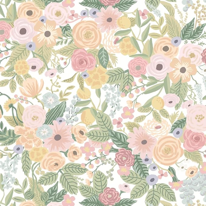 Ismoon Peel and Stick Wallpaper Boho Pink Floral Contact Paper 16.1" x 78.7"Removable Self-Adhesive Stick on Wall Paper for Cabinets Girls Renter Friendly Vinyl Decor by Ismoon