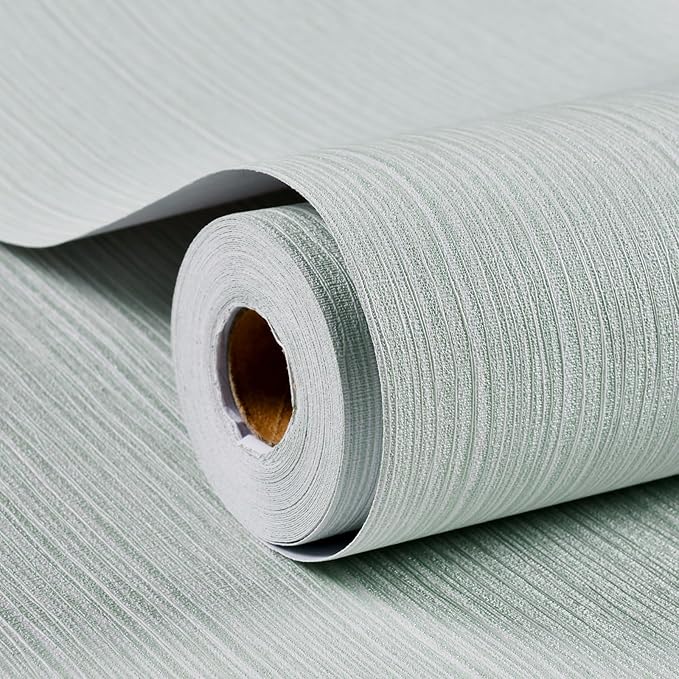 Haimin Grasscloth Wallpaper Textured 24in X 393in Fabric Contact Paper Textured Linen Peel and Stick Self-Adhesive Thick Vinyl Embossed Wallpaper - Image 9