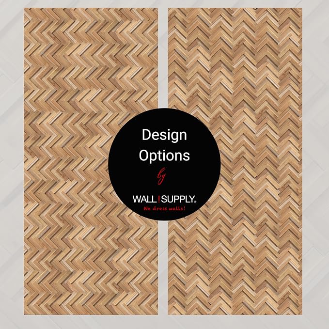 Wall!Supply 3D Wall Panels – Reclaimed Herringbone Asian Teak Wood – Home Decor Wallpaper Alternative for Living Room, Bedroom & Office – Easy DIY Installation – 16 Pack, Covers 11.63 Sq Ft | Real Reclaimed Asian Teak, Wallpaper Alternative, Easy DIY I... - Image 6