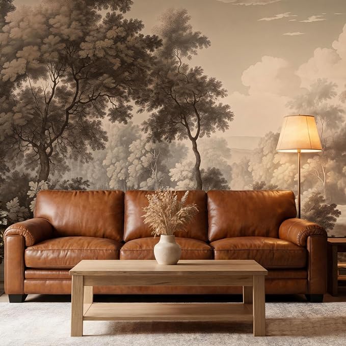 PYFFYP-Retro Tropical Jungle Peel and Stick Wallpaper murals for Bedroom by PYFFYP